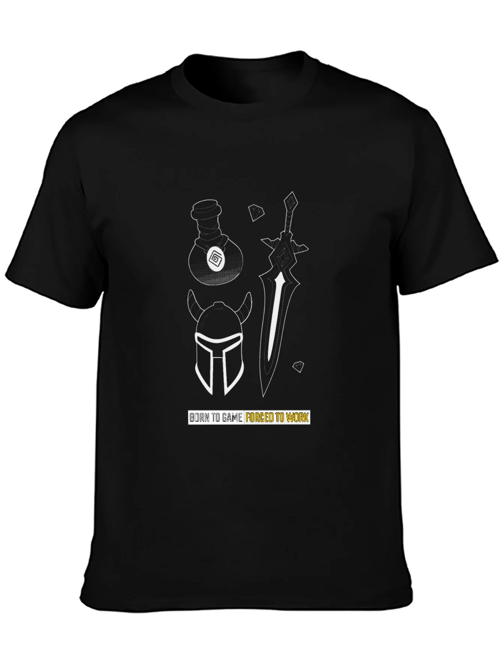 Born to Game T-Shirt - Black Graphic Tee product image 2