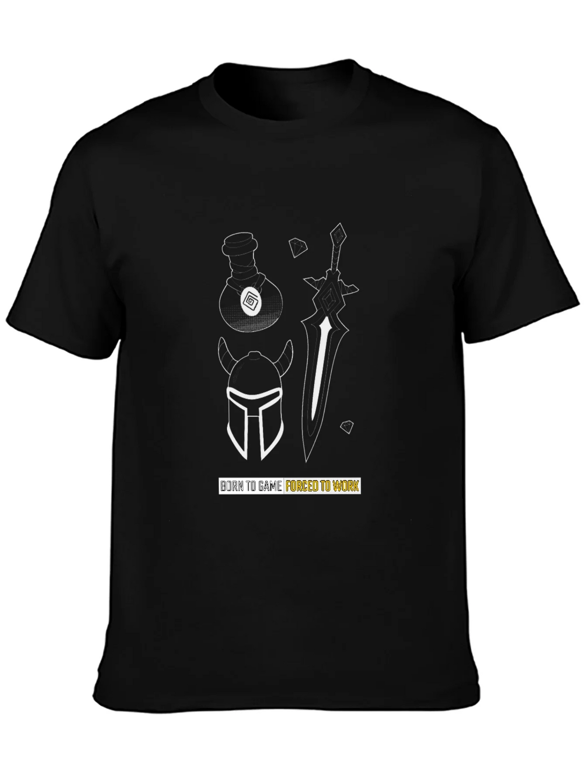 Born to Game T-Shirt - Black Graphic Tee product image 2