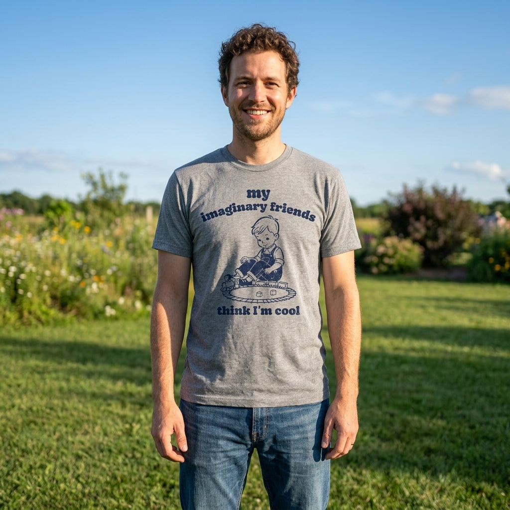 My Imaginary Friends Think Im Cool Men's T Shirt product image 2