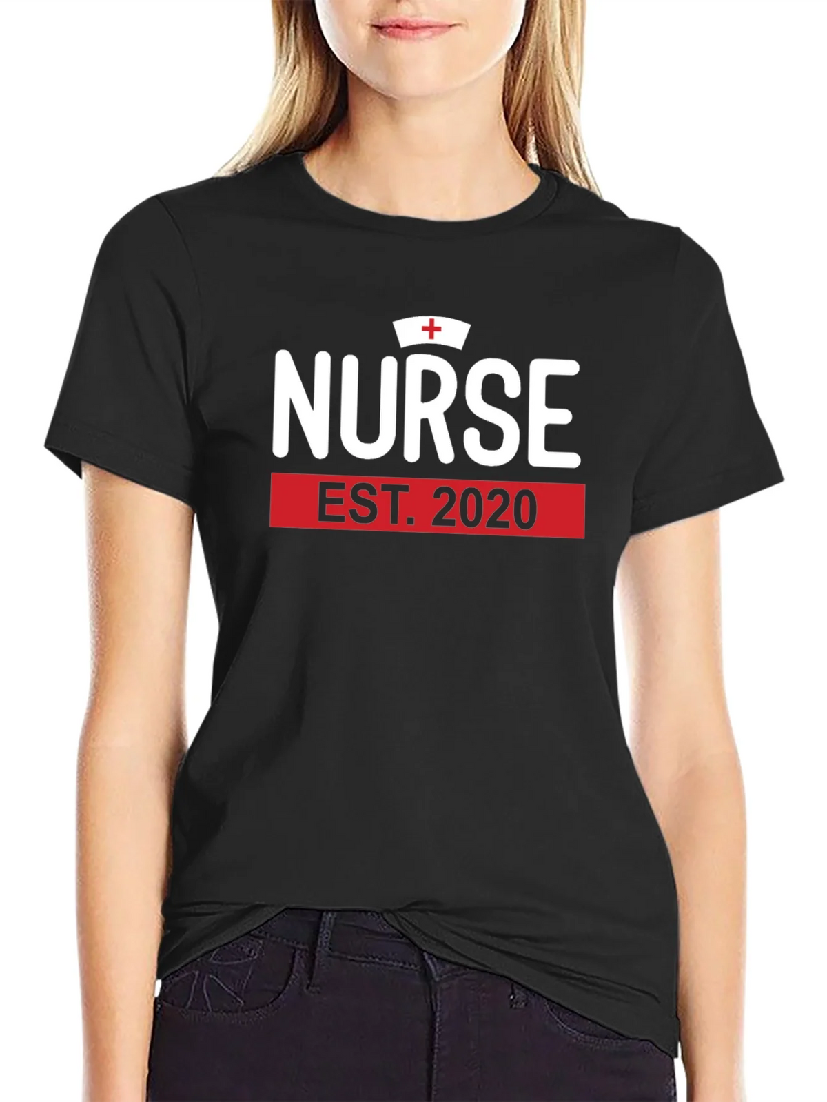 Nurse Est. 2020 Black Graphic T-Shirt product image 2