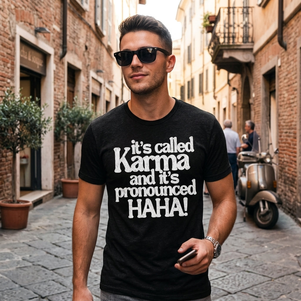 Its Called Karma And Pronounced HAHA Men's T Shirt product image 2