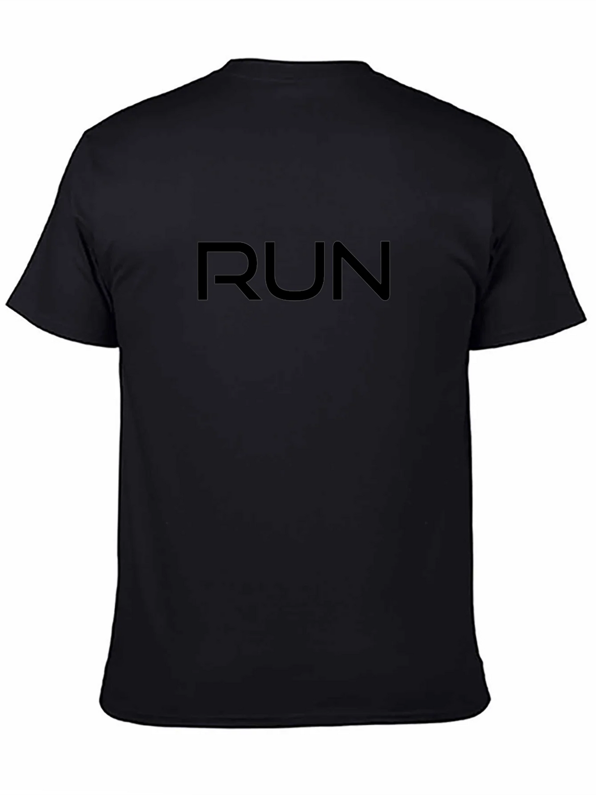 Mens Black RUN Graphic Tee - Athletic Fit product image 4
