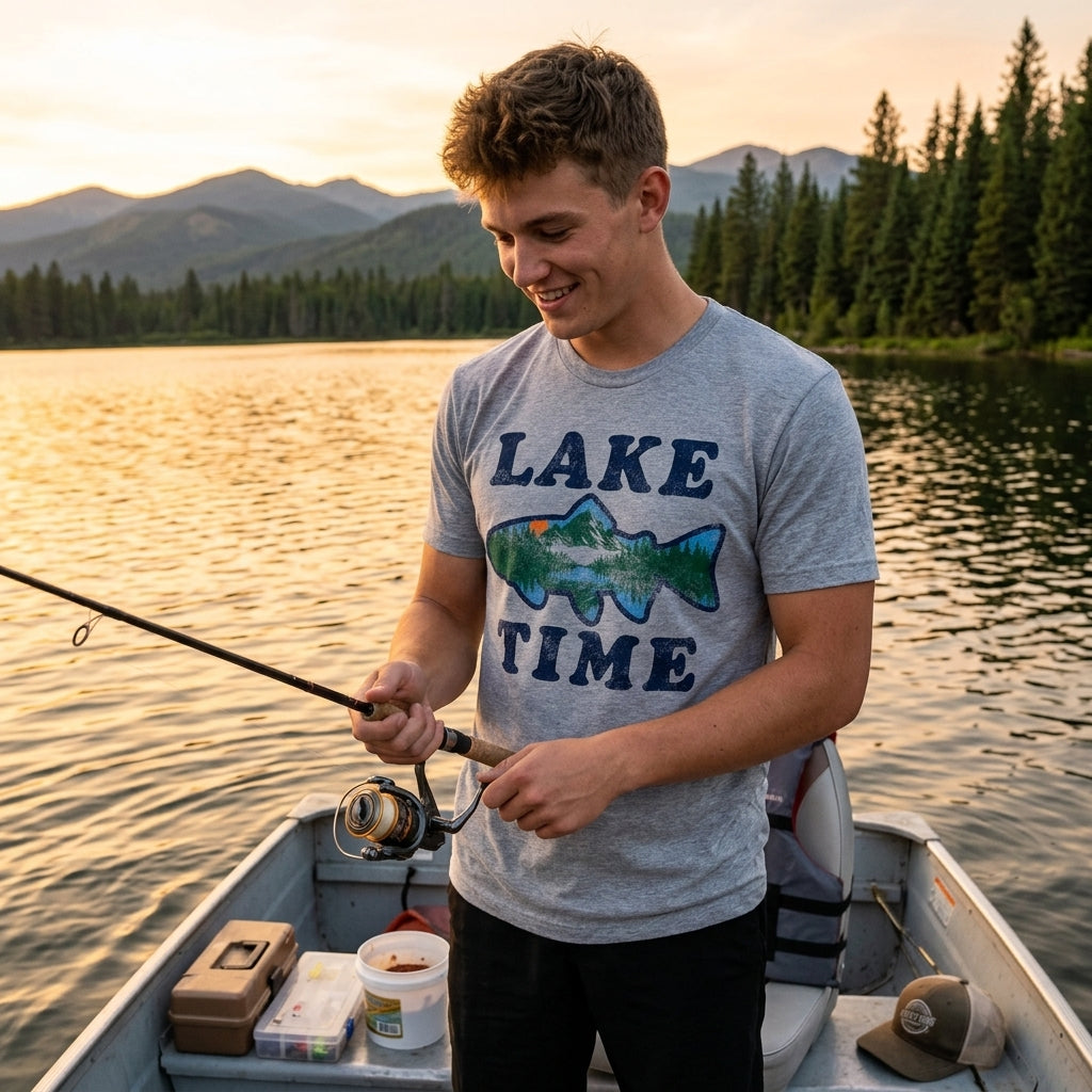 Lake Time Men's T Shirt product image 2