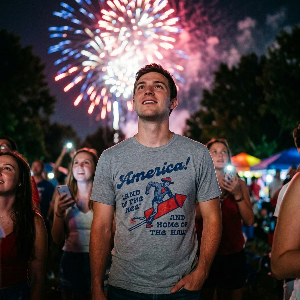 America Land Of The Hee And Home Of Haw Men's T Shirt product image 4
