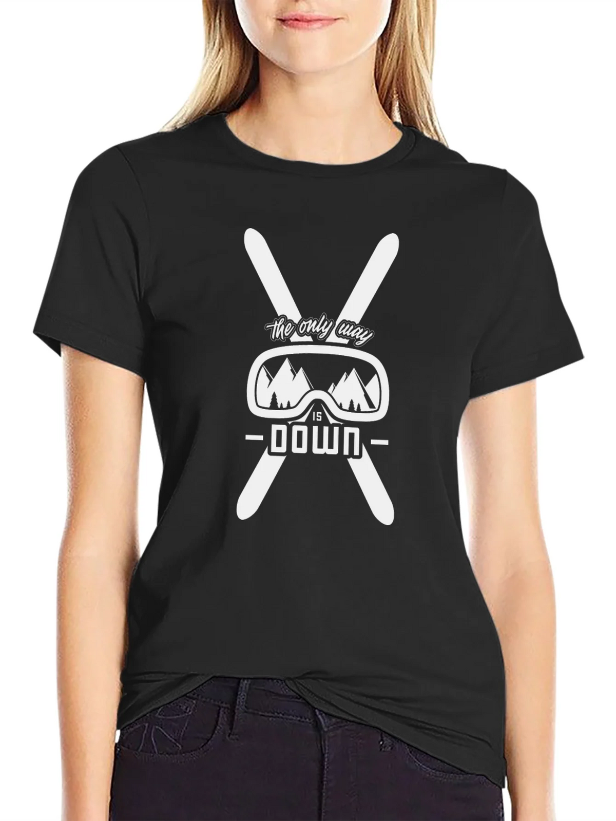 Skiing T-Shirt - Only Way Is Down product image 2