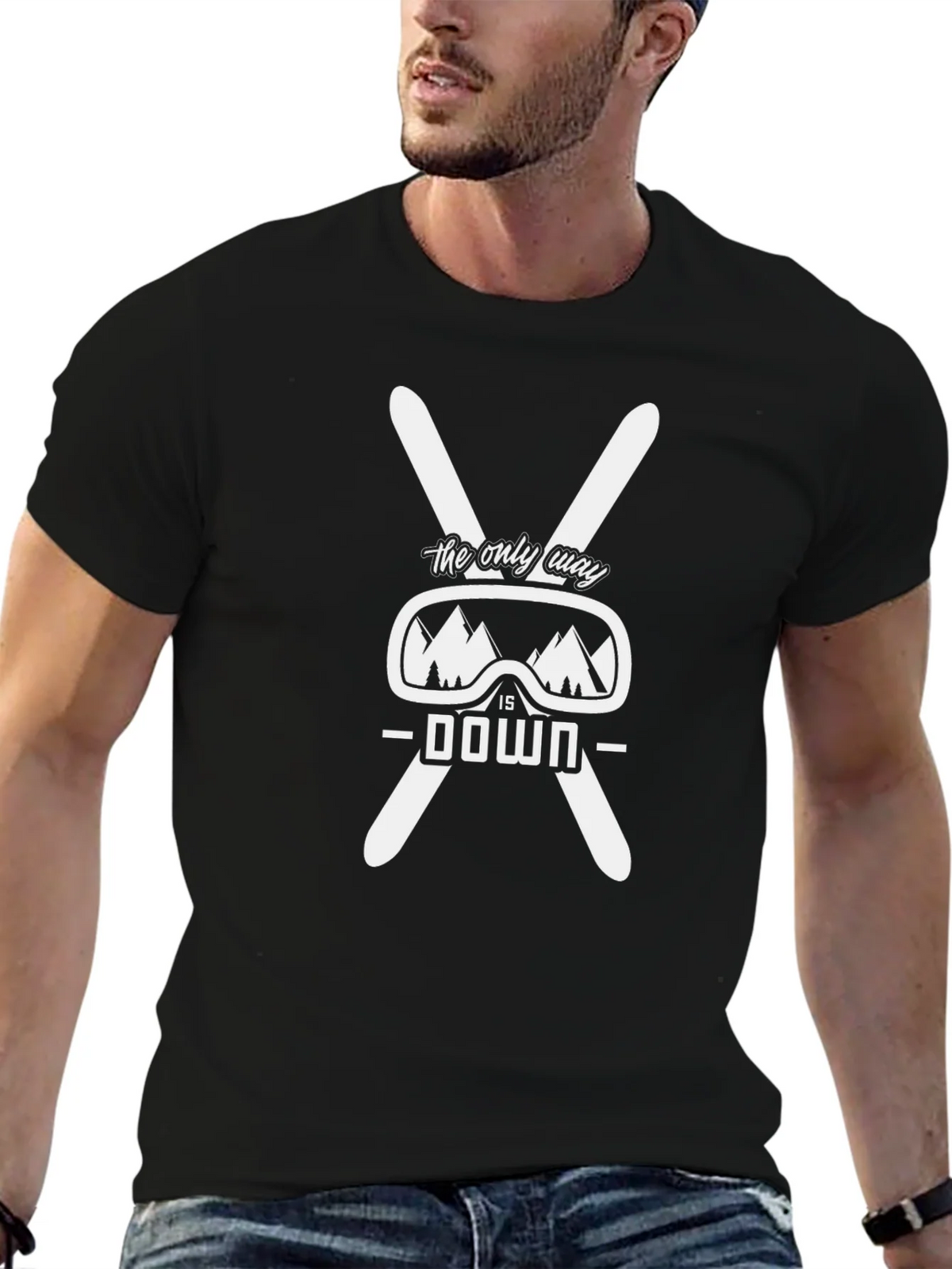 Skiing T-Shirt - Only Way Is Down product image 4
