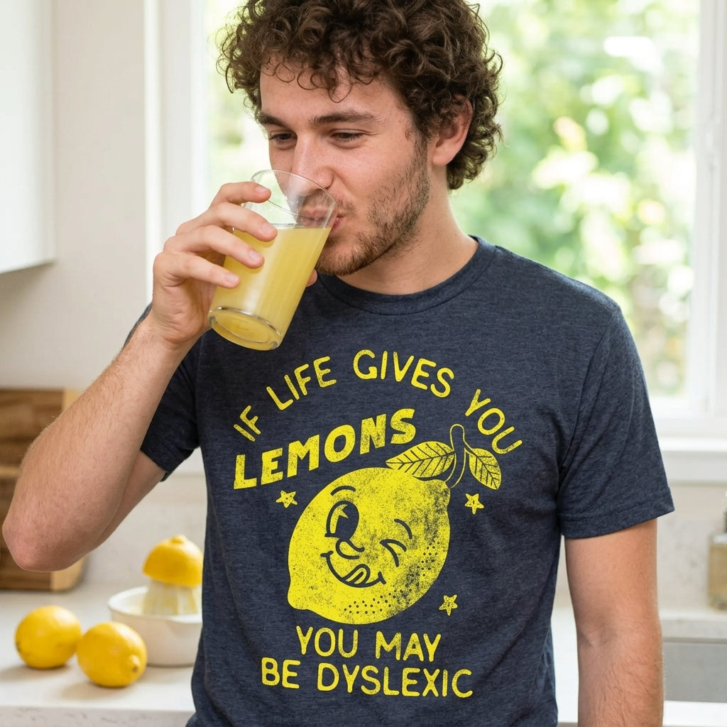 If Life Gives You Lemons May Be Dyslexic Men's T Shirt product image 2