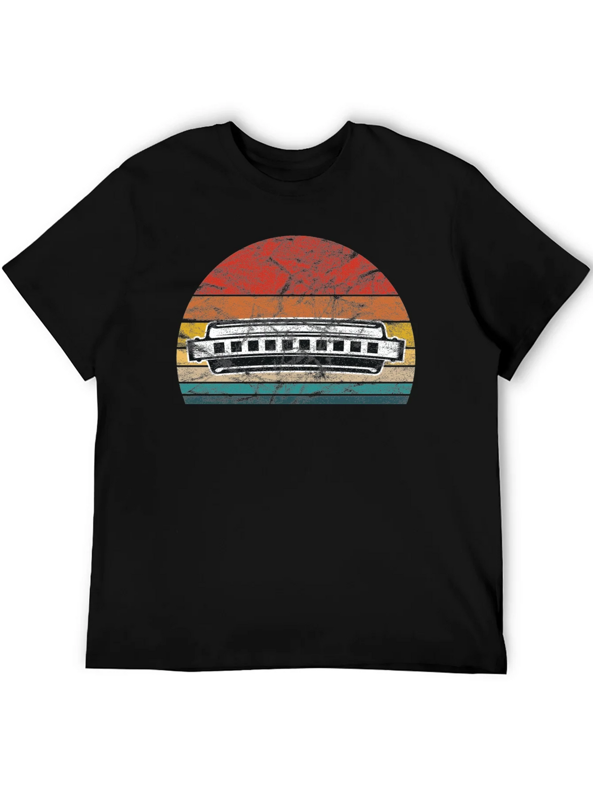 Vintage Harmonica Sunset T-Shirt product image 3