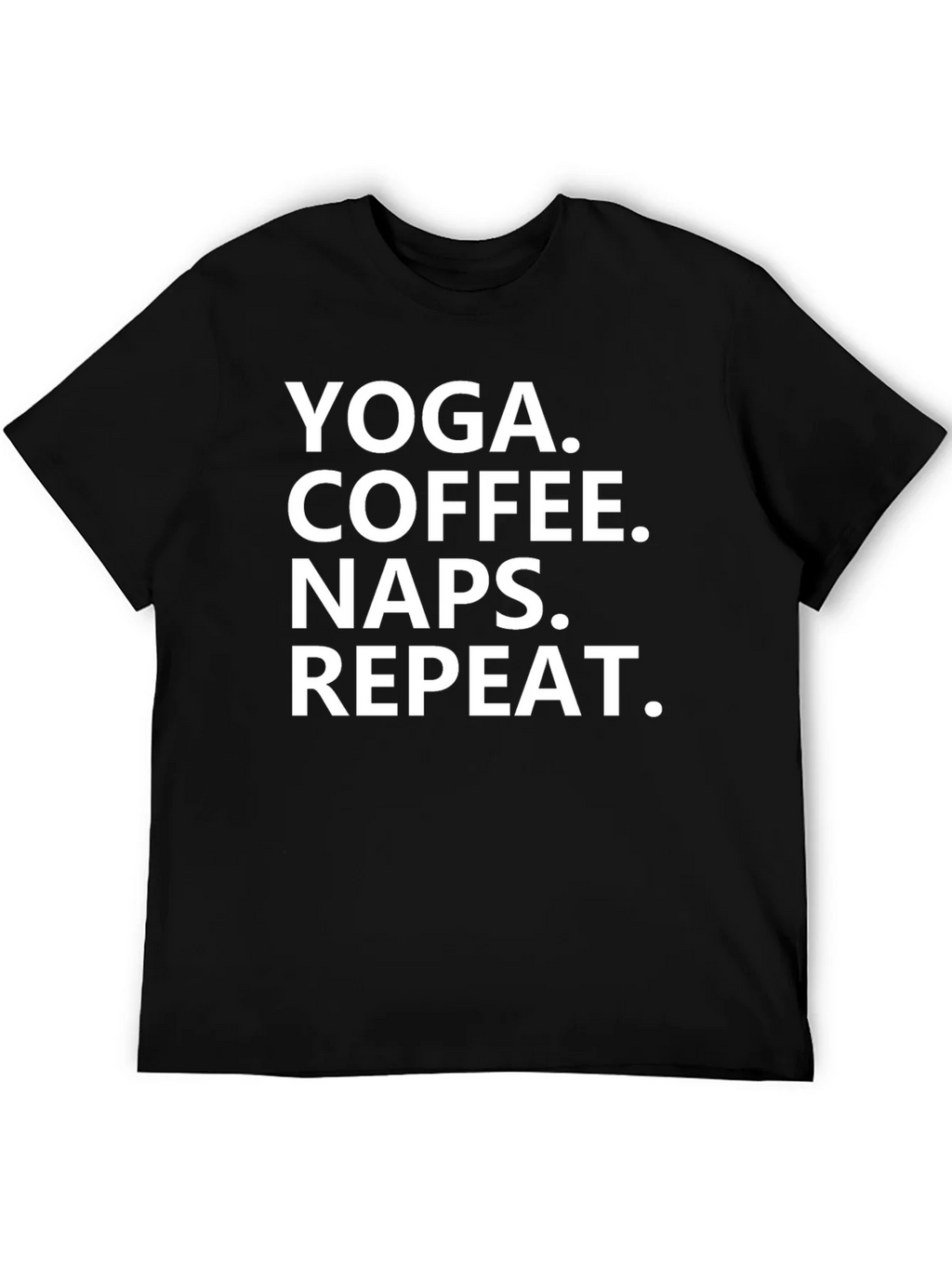 Yoga Coffee Naps Repeat T-Shirt - Black Graphic Tee product image 5