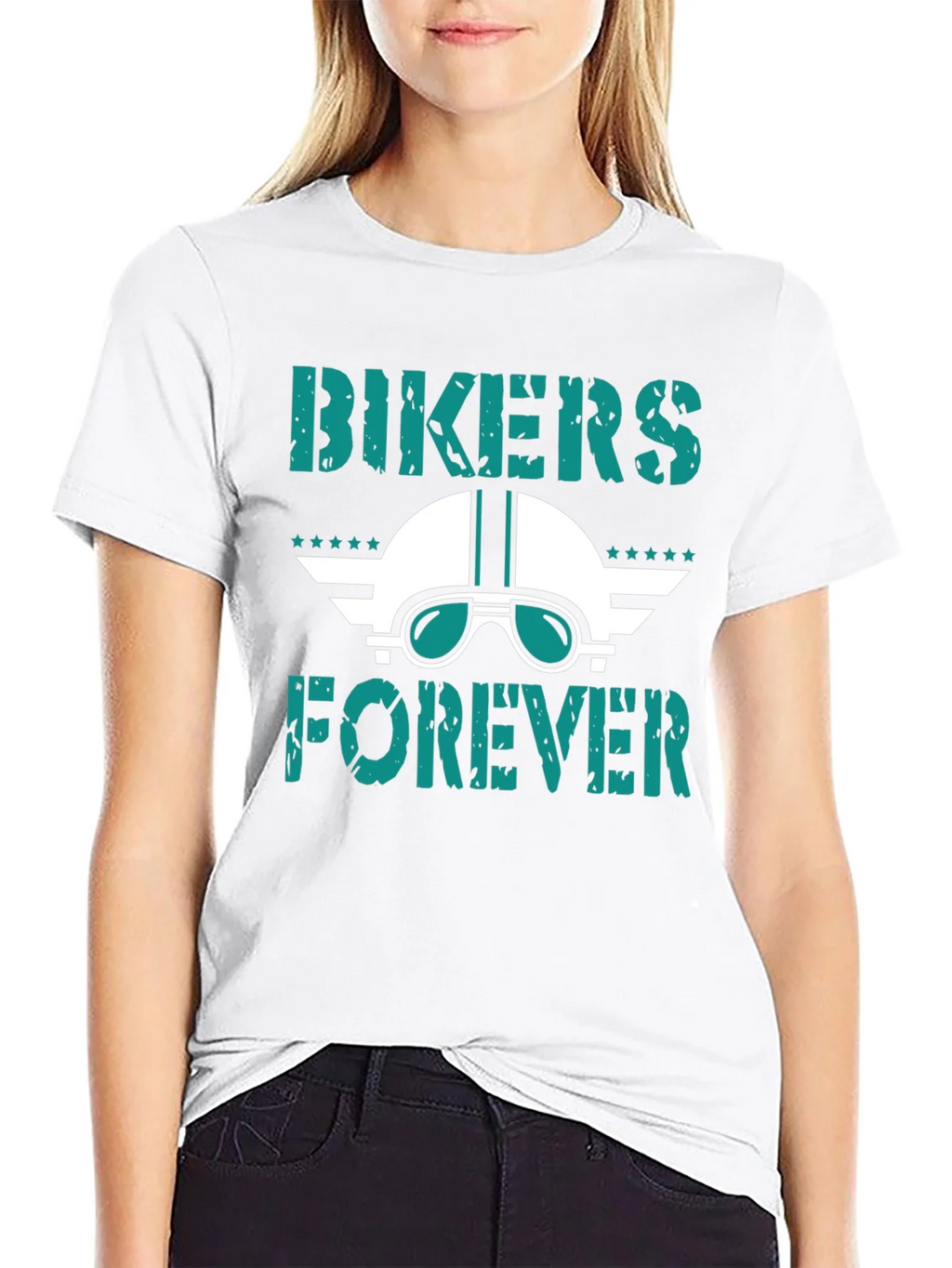 Bikers Forever Graphic Tee - Motorcycle Helmet Design product image 6