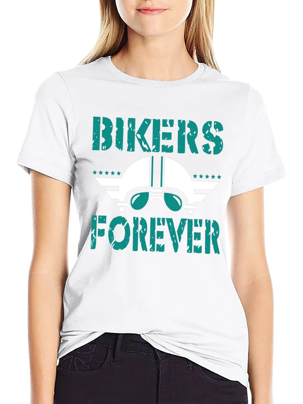 Bikers Forever Graphic Tee - Motorcycle Helmet Design product image 6