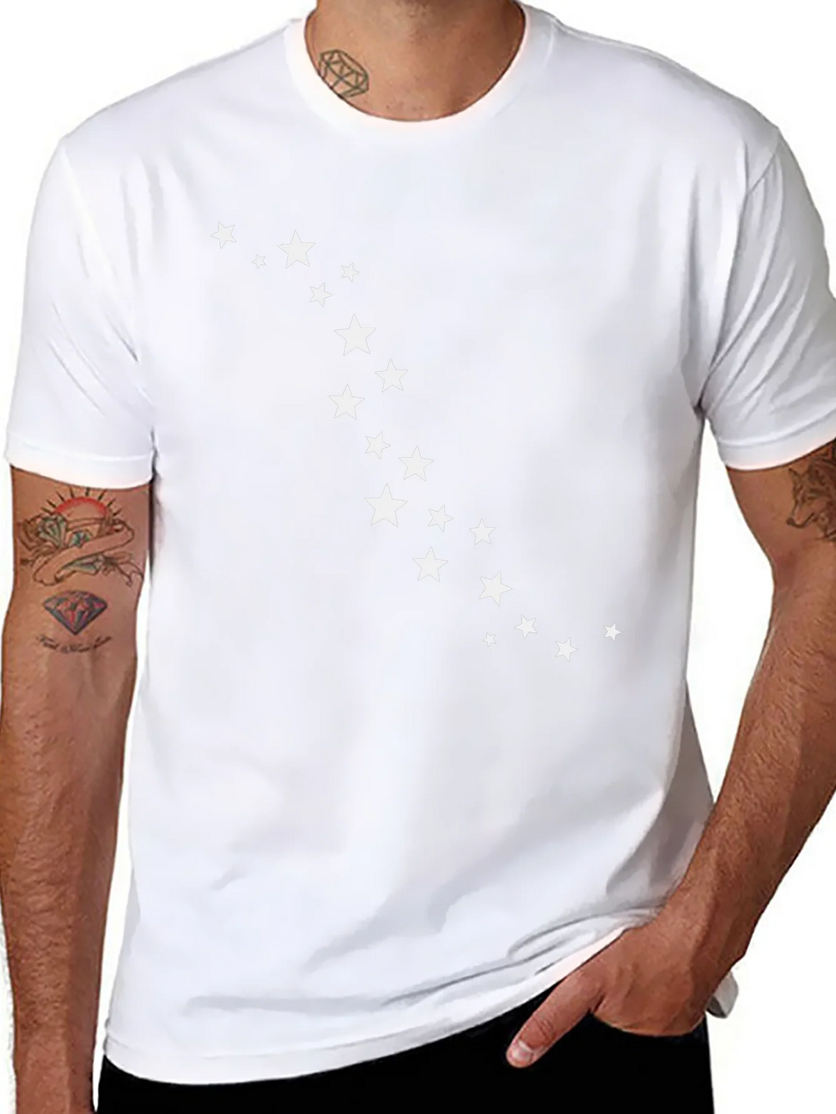 Starry Night Tee - Black Crew Neck T-Shirt product image 5
