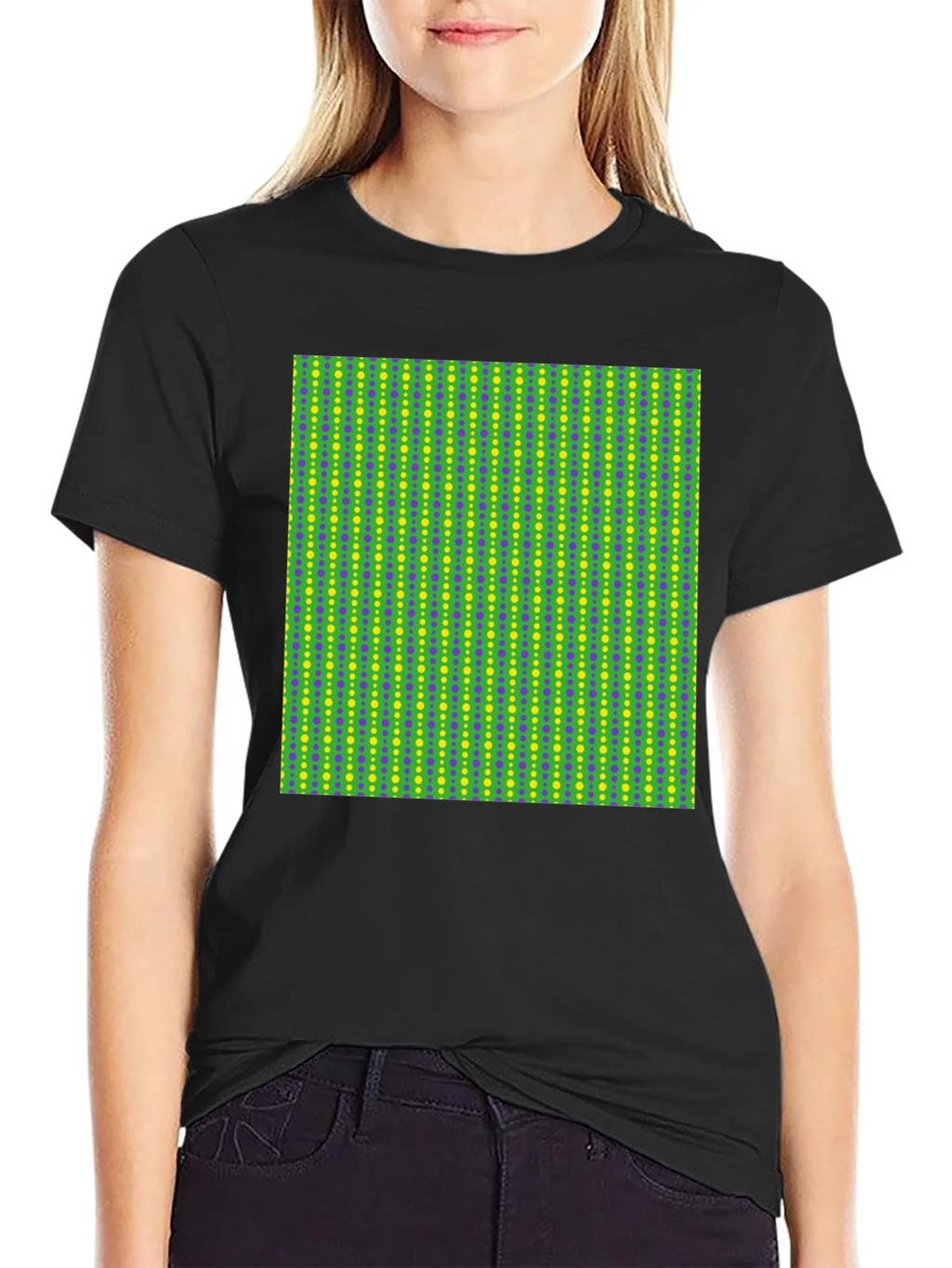 Groovy Geometric Print Black T-Shirt product image 2