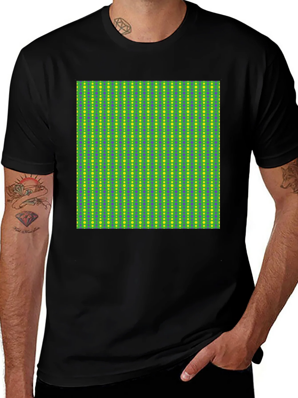 Groovy Geometric Print Black T-Shirt product image 1