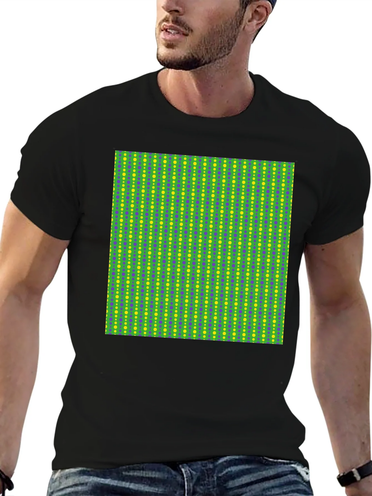 Groovy Geometric Print Black T-Shirt product image 5