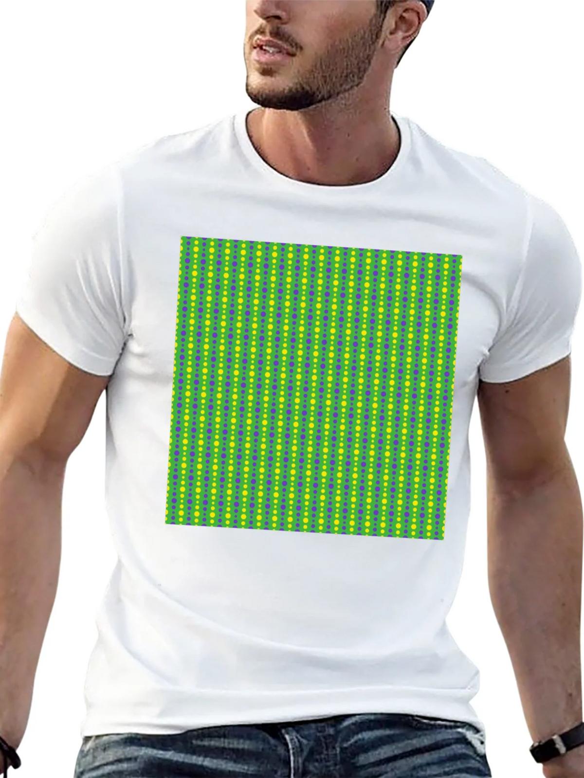 Groovy Geometric Print Black T-Shirt product image 11