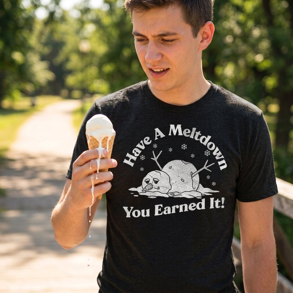Have A Meltdown You Earned It Snowman Men's T Shirt product image 7