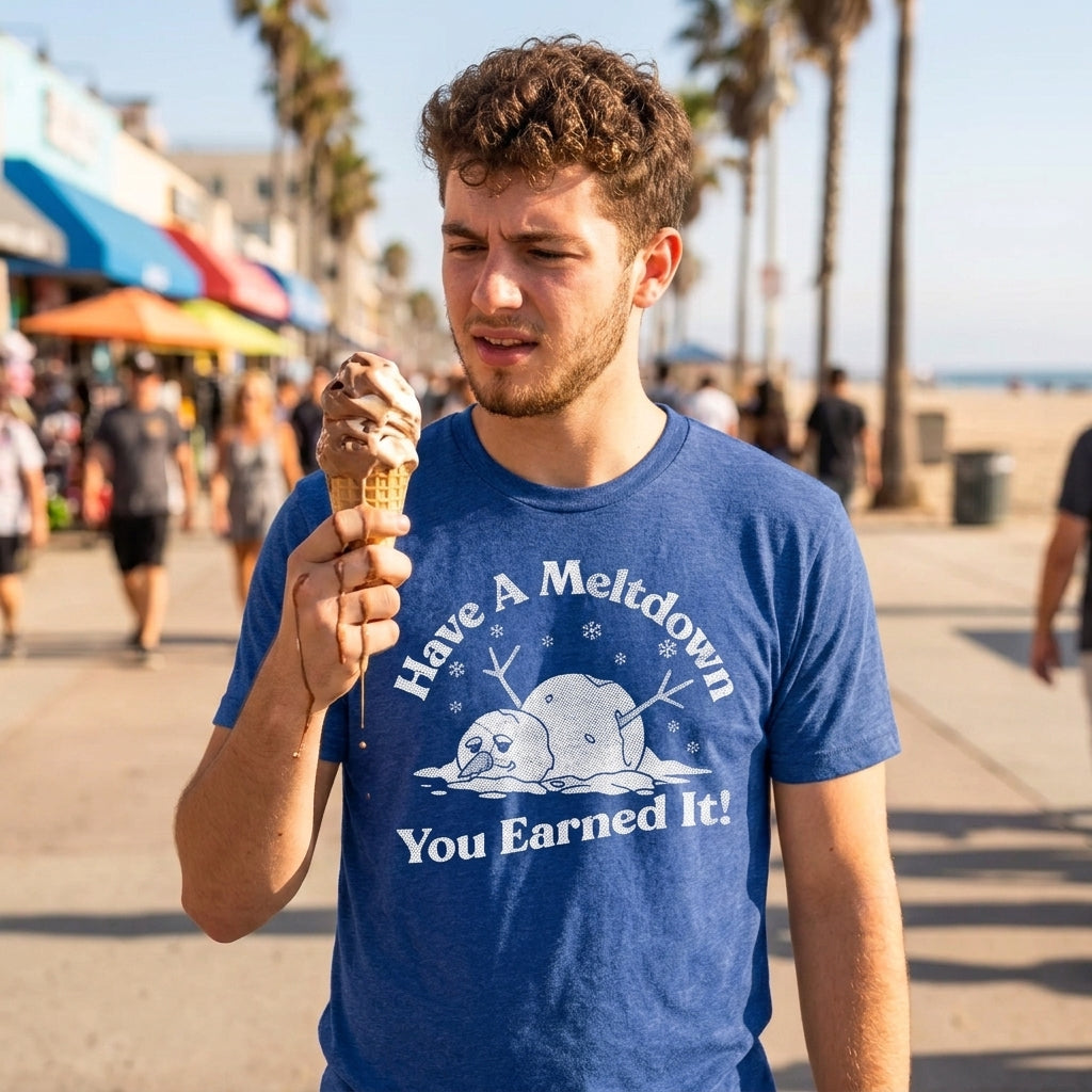 Have A Meltdown You Earned It Snowman Men's T Shirt product image 2