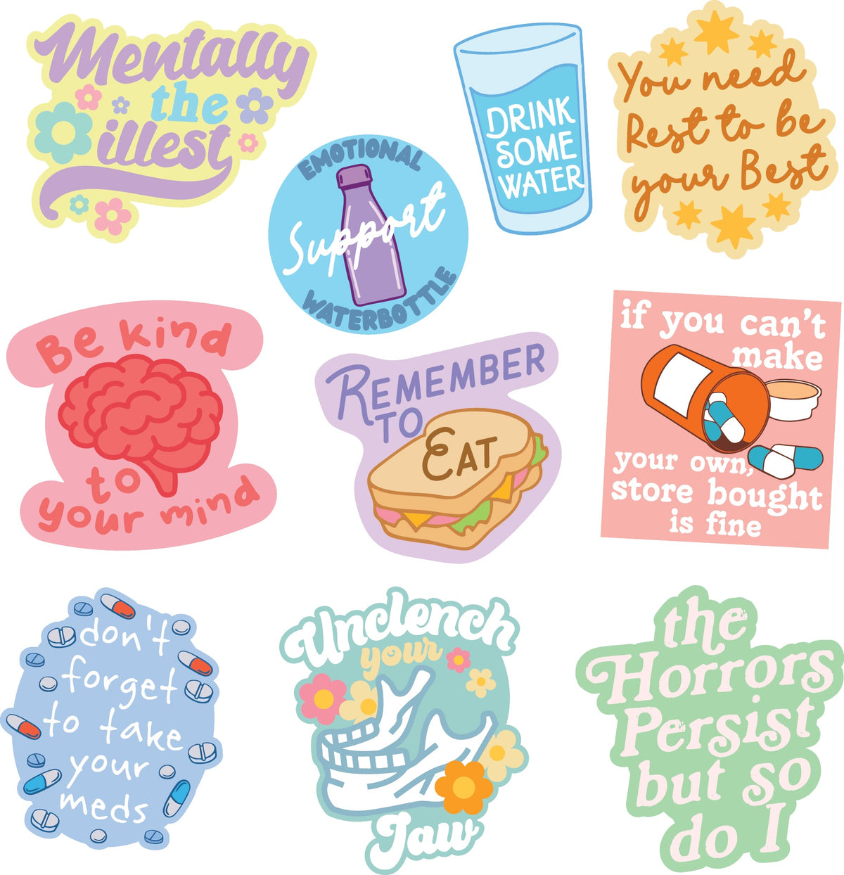 Mental Health Stickers