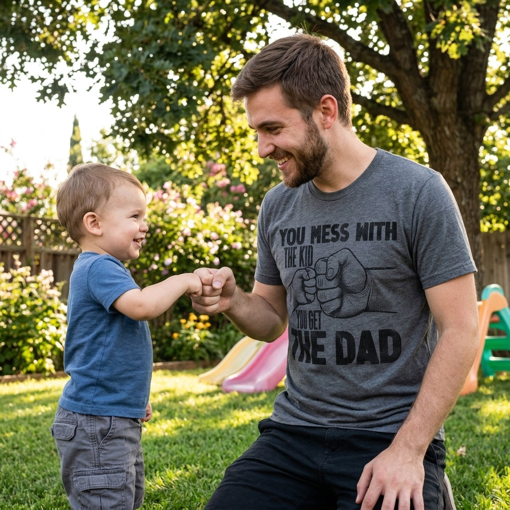 You Mess With The Kid Get Dad Men's T Shirt product image 5