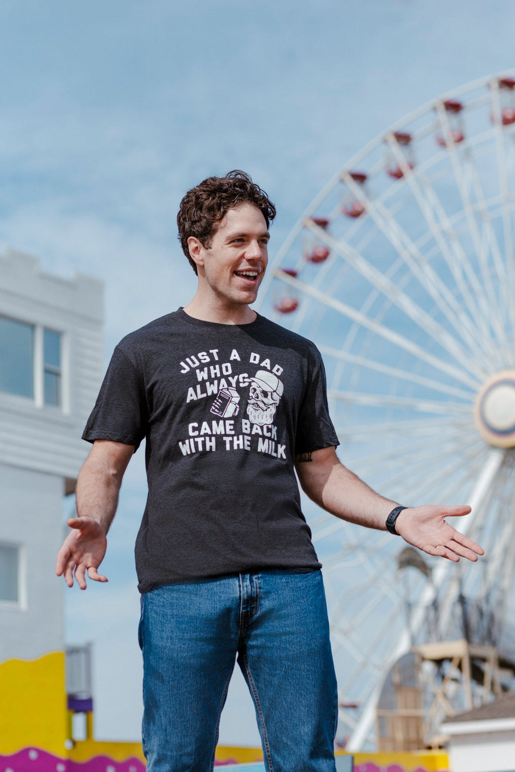 Just A Dad Who Always Came Back With The Milk Men's T Shirt product image 2