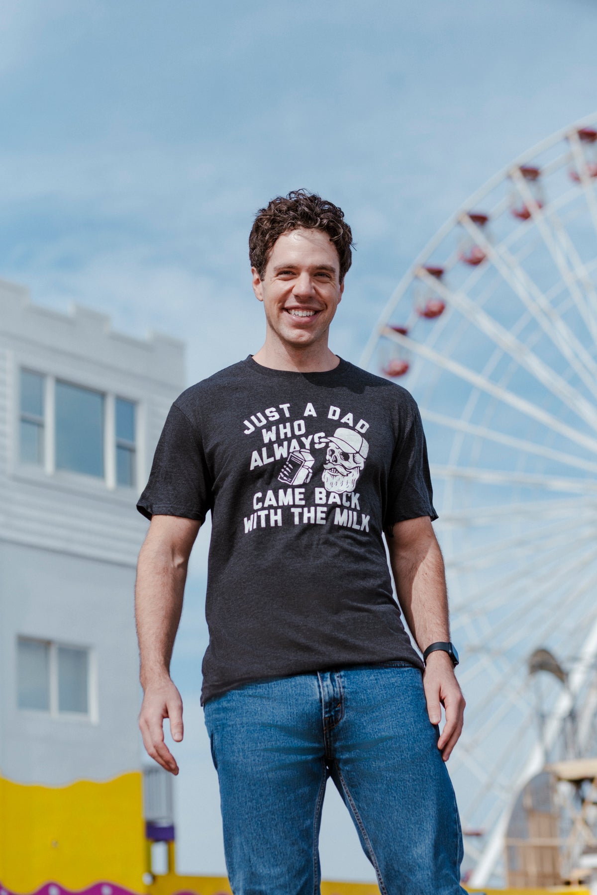 Just A Dad Who Always Came Back With The Milk Men's T Shirt product image 4