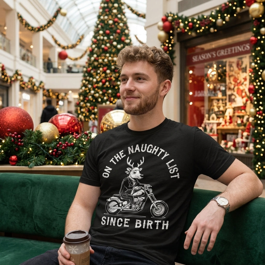 On The Naughty List Since Birth Men's T Shirt product image 2