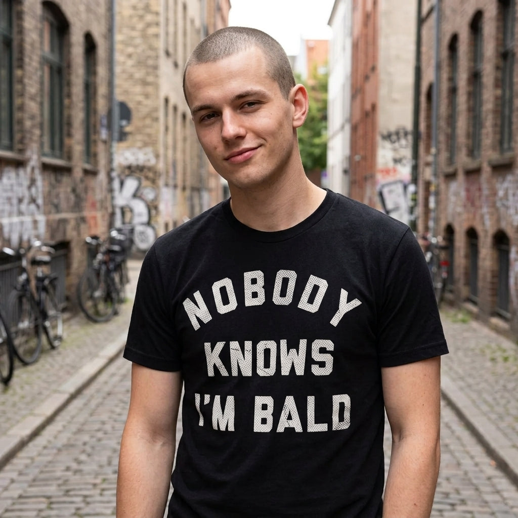 Nobody Knows Im Bald Men's T Shirt product image 2