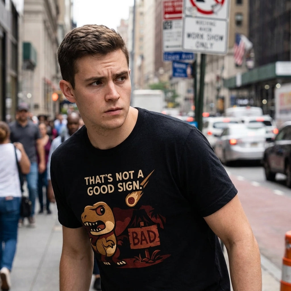 Thats Not A Good Sign Dino Men's T Shirt product image 2