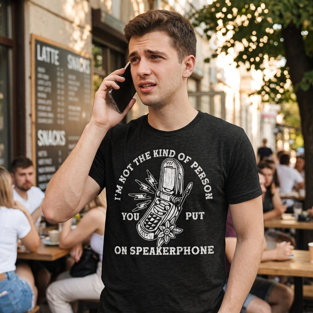 Im Not The Kind Of Person You Put On Speaker Phone Men's T product image 2
