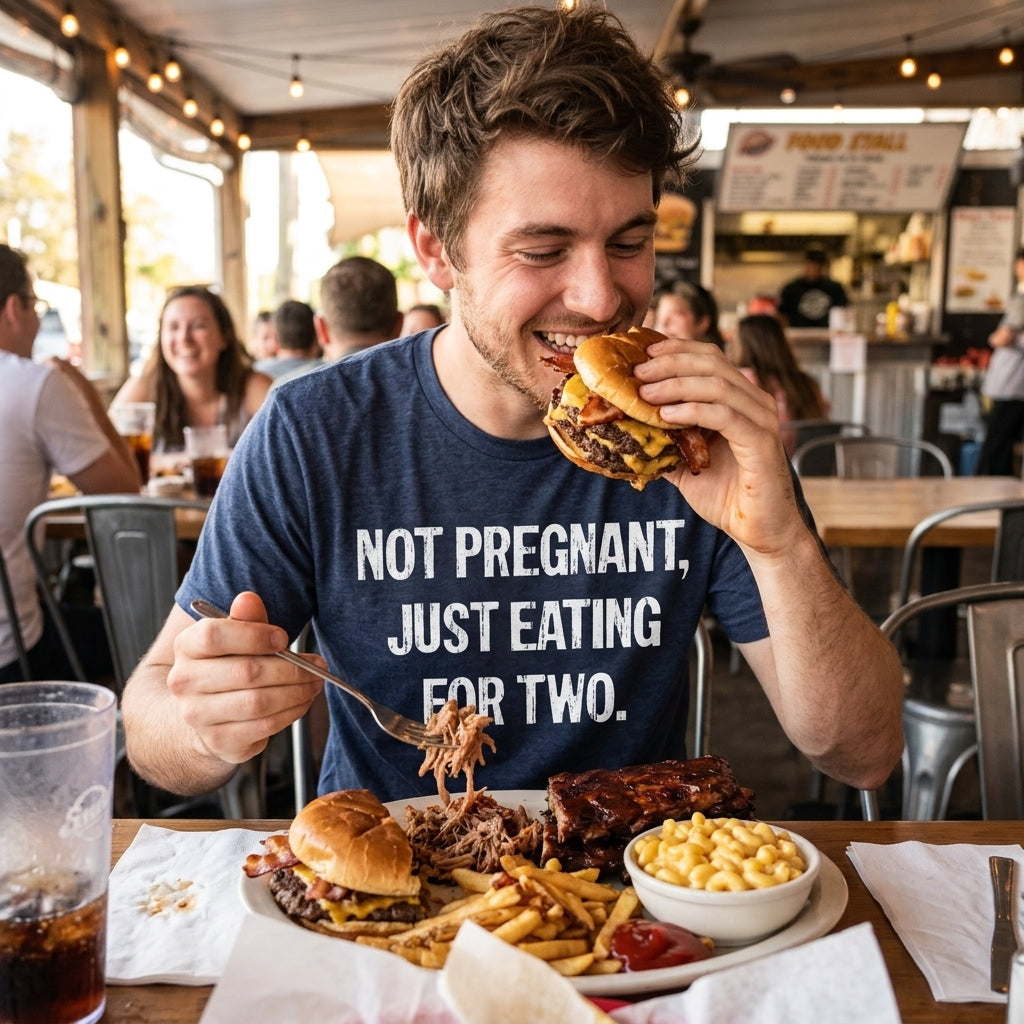 Not Pregnant Just Eating For Two Men's T Shirt product image 2