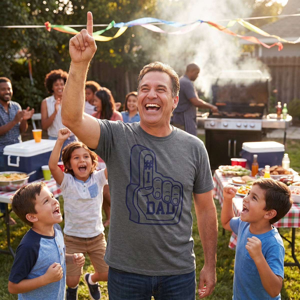 Number One Dad Foam Finger Men's T Shirt product image 2