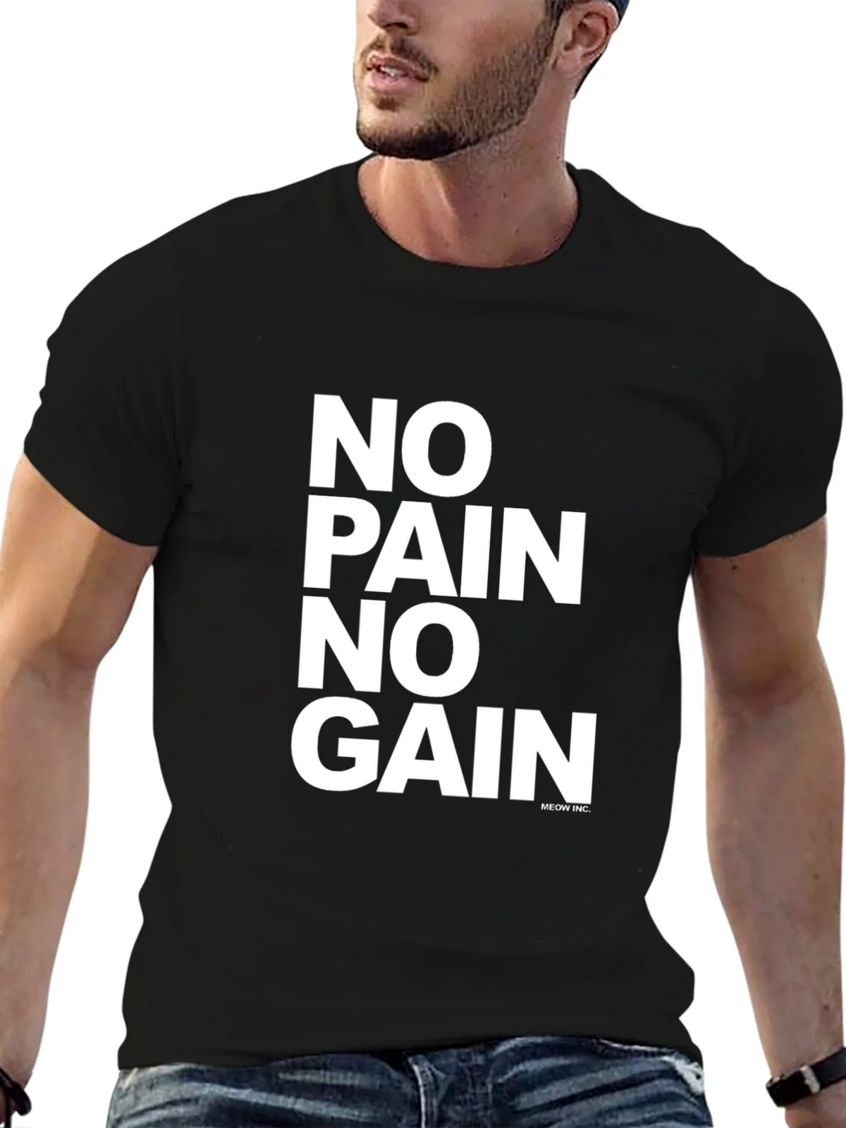 No Pain No Gain Graphic Tee - Black T-Shirt product image 2