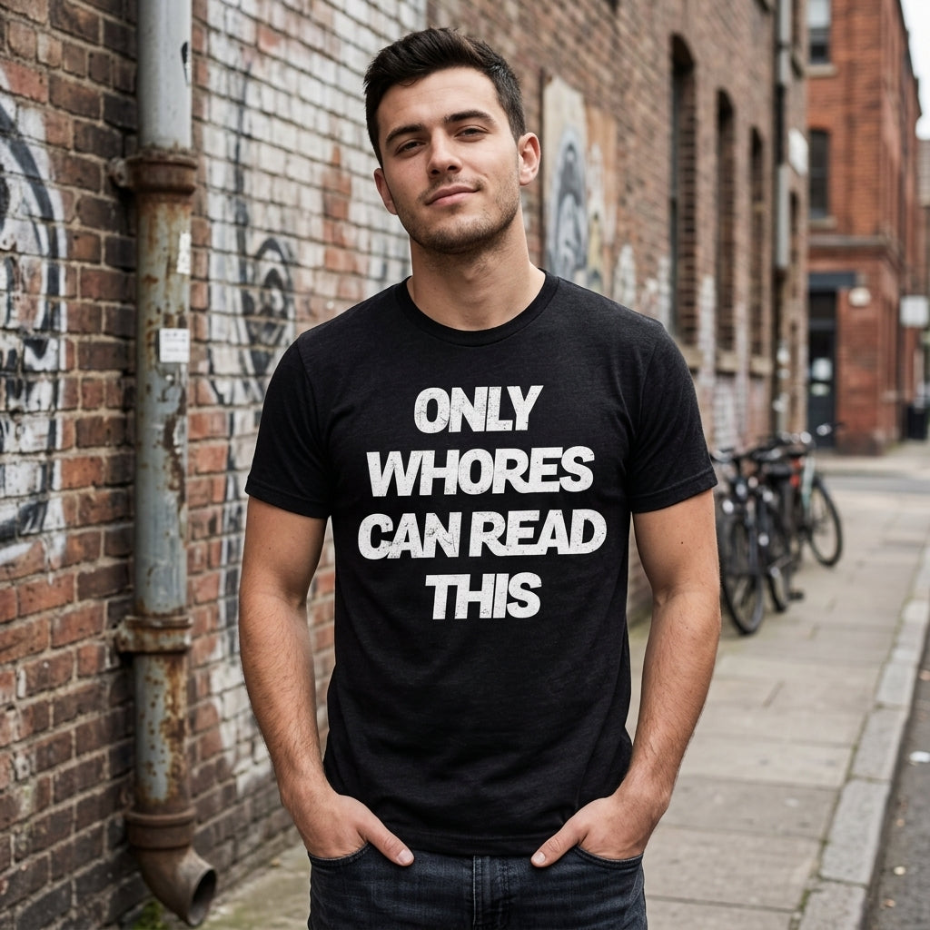 Only Whores Can Read This Men's T Shirt product image 2