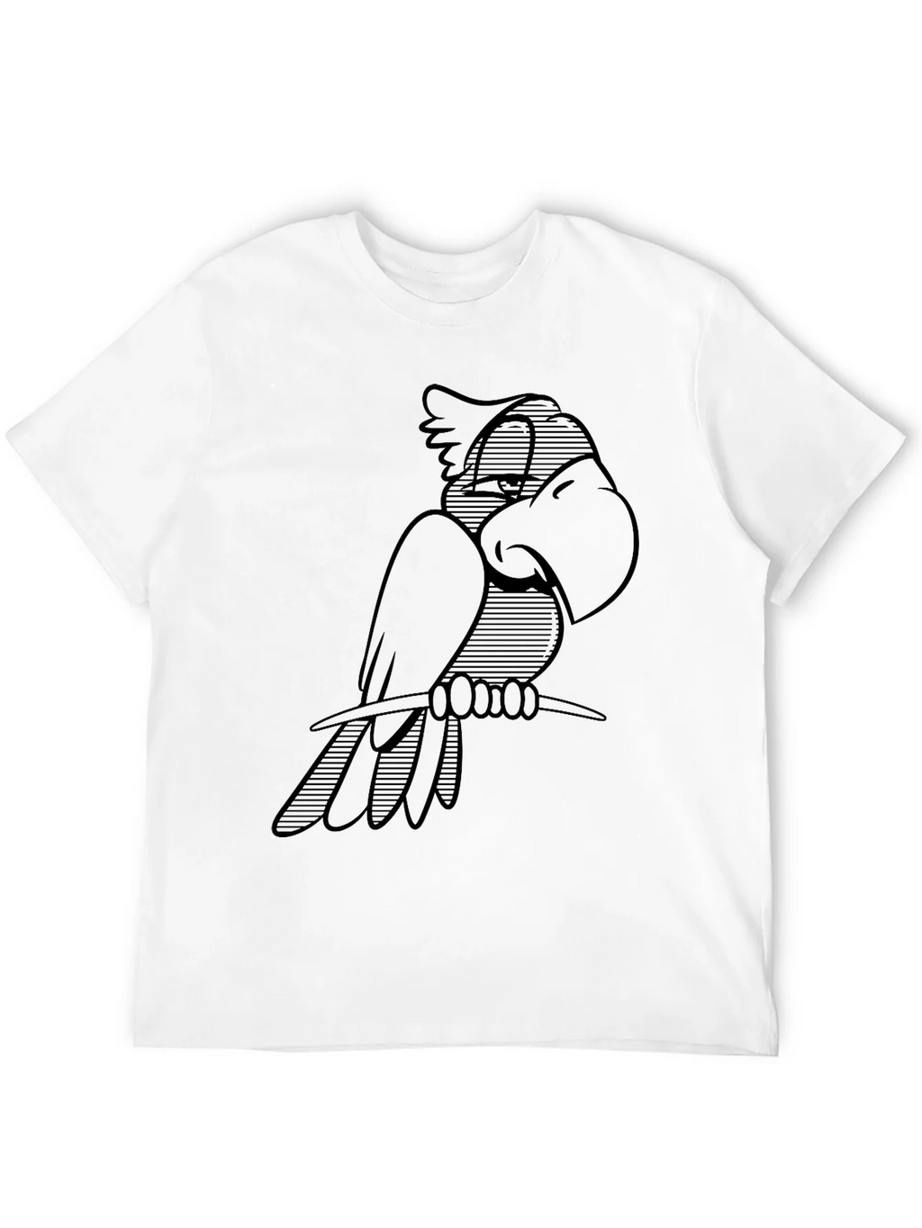Cool Parrot Graphic Black T-Shirt product image 9