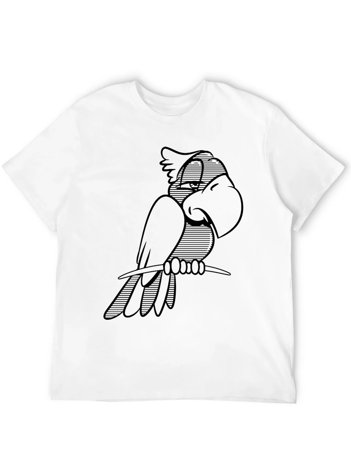 Cool Parrot Graphic Black T-Shirt product image 9