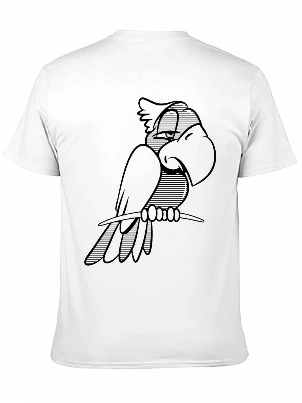Cool Parrot Graphic Black T-Shirt product image 8