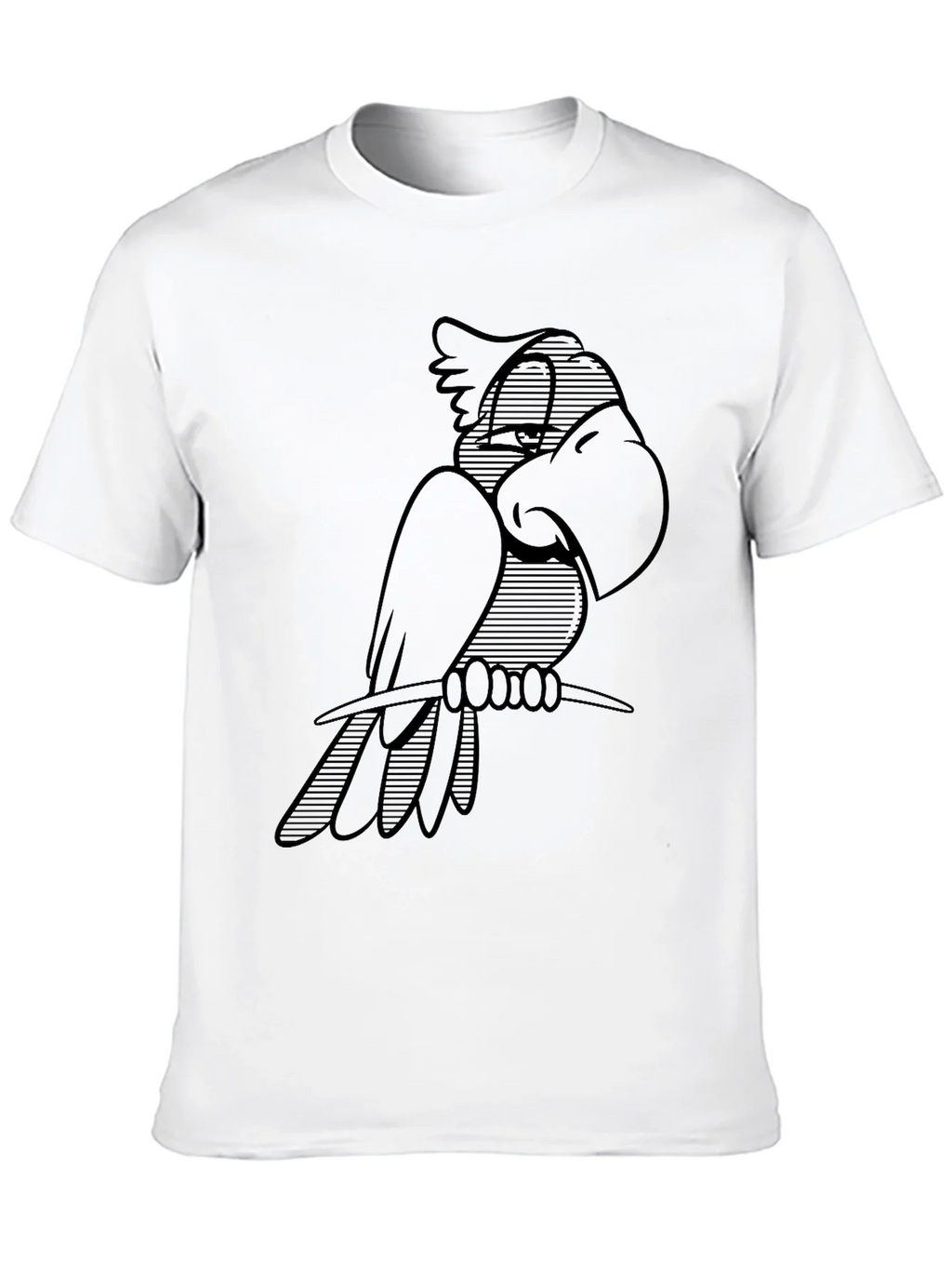 Cool Parrot Graphic Black T-Shirt product image 7
