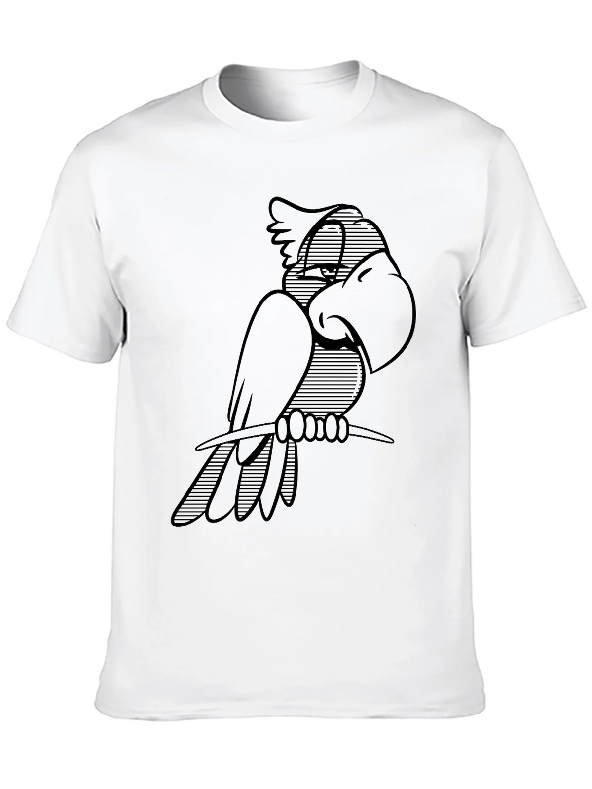 Cool Parrot Graphic Black T-Shirt product image 7
