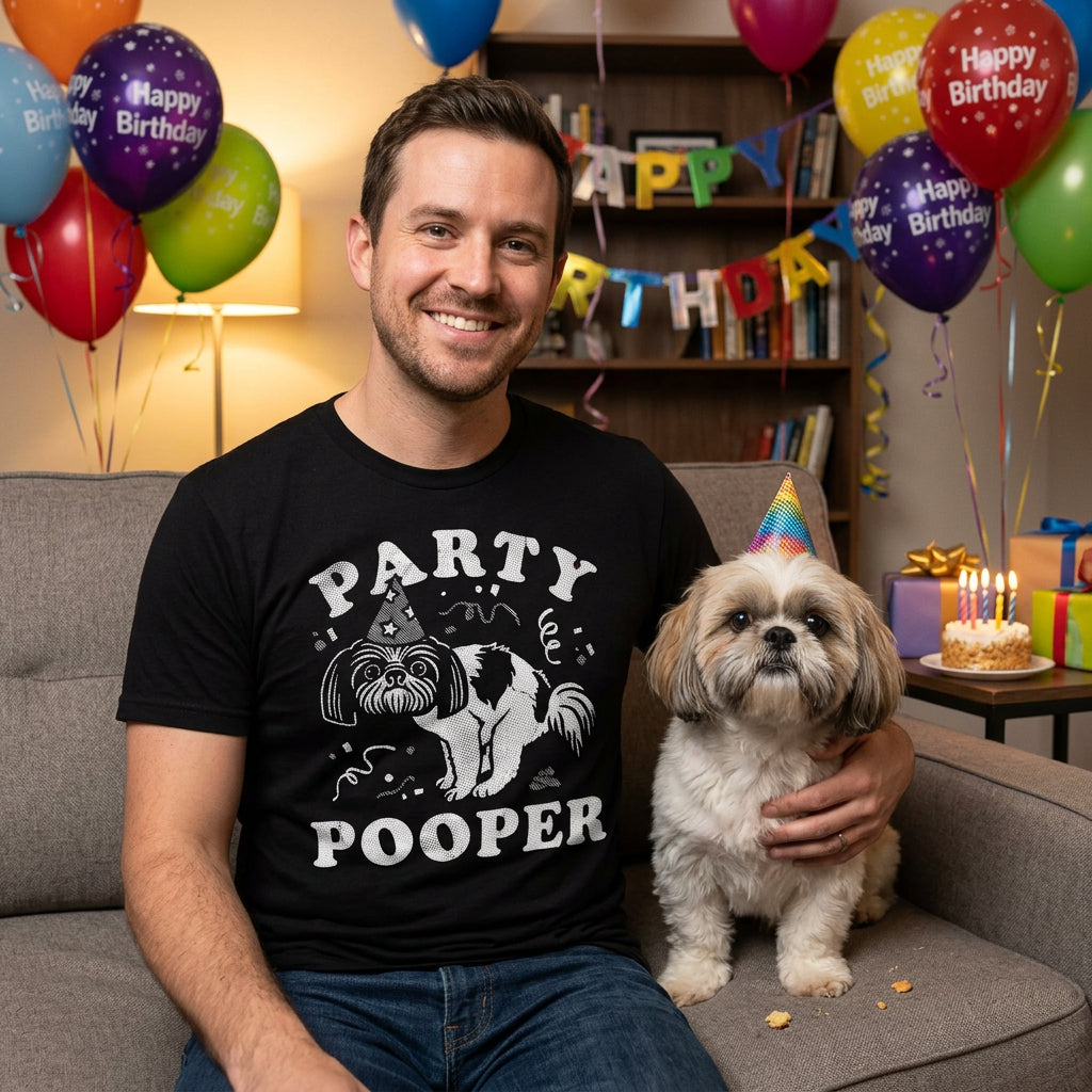 Party Pooper Dog Men's T Shirt product image 2