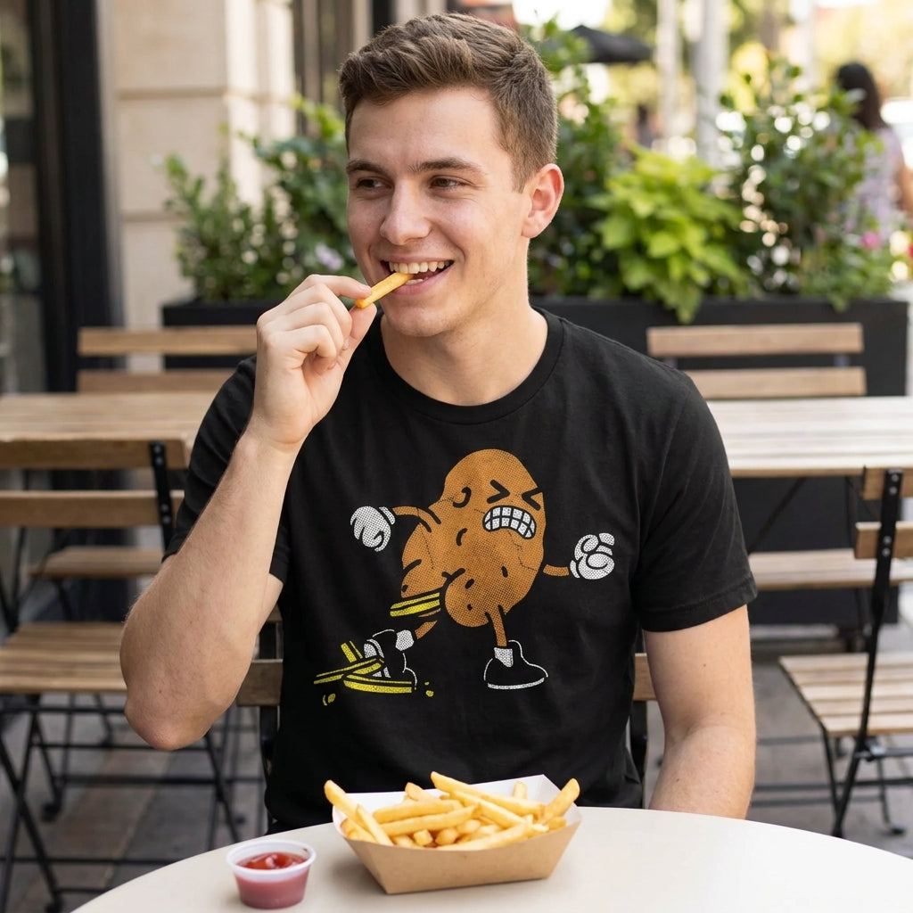 Potato Pooping French Fries Men's T Shirt product image 2