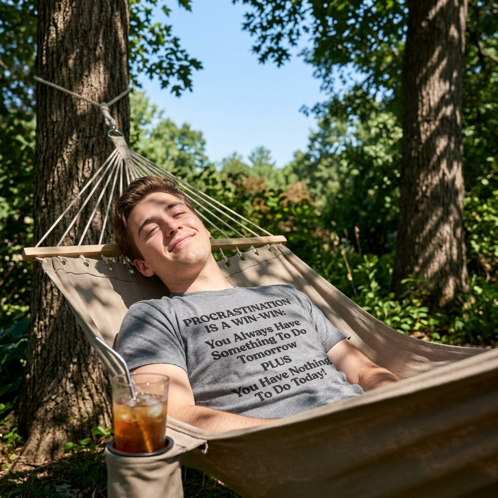 Procrastination Is A Win Men's T Shirt product image 2