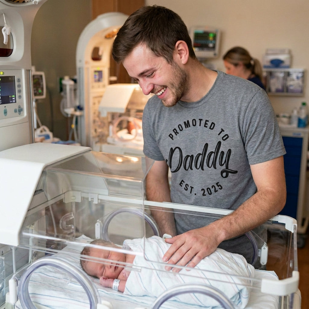 Promoted To Daddy 2025 Men's T Shirt product image 2