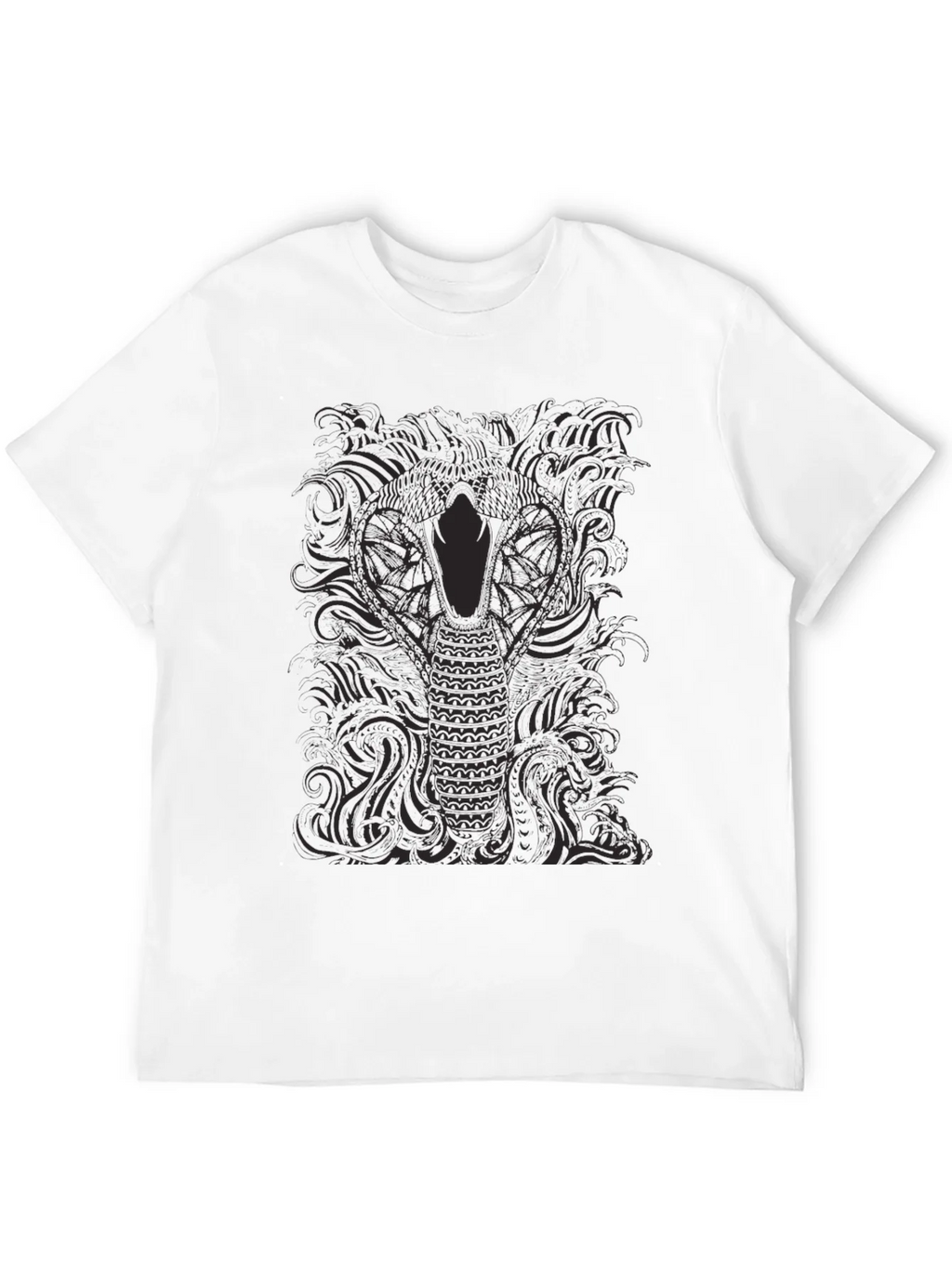 Mens Black Cobra Graphic Tee - Stylish Snake Design product image 9