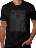Mens Black Cobra Graphic Tee - Stylish Snake Design product image 1
