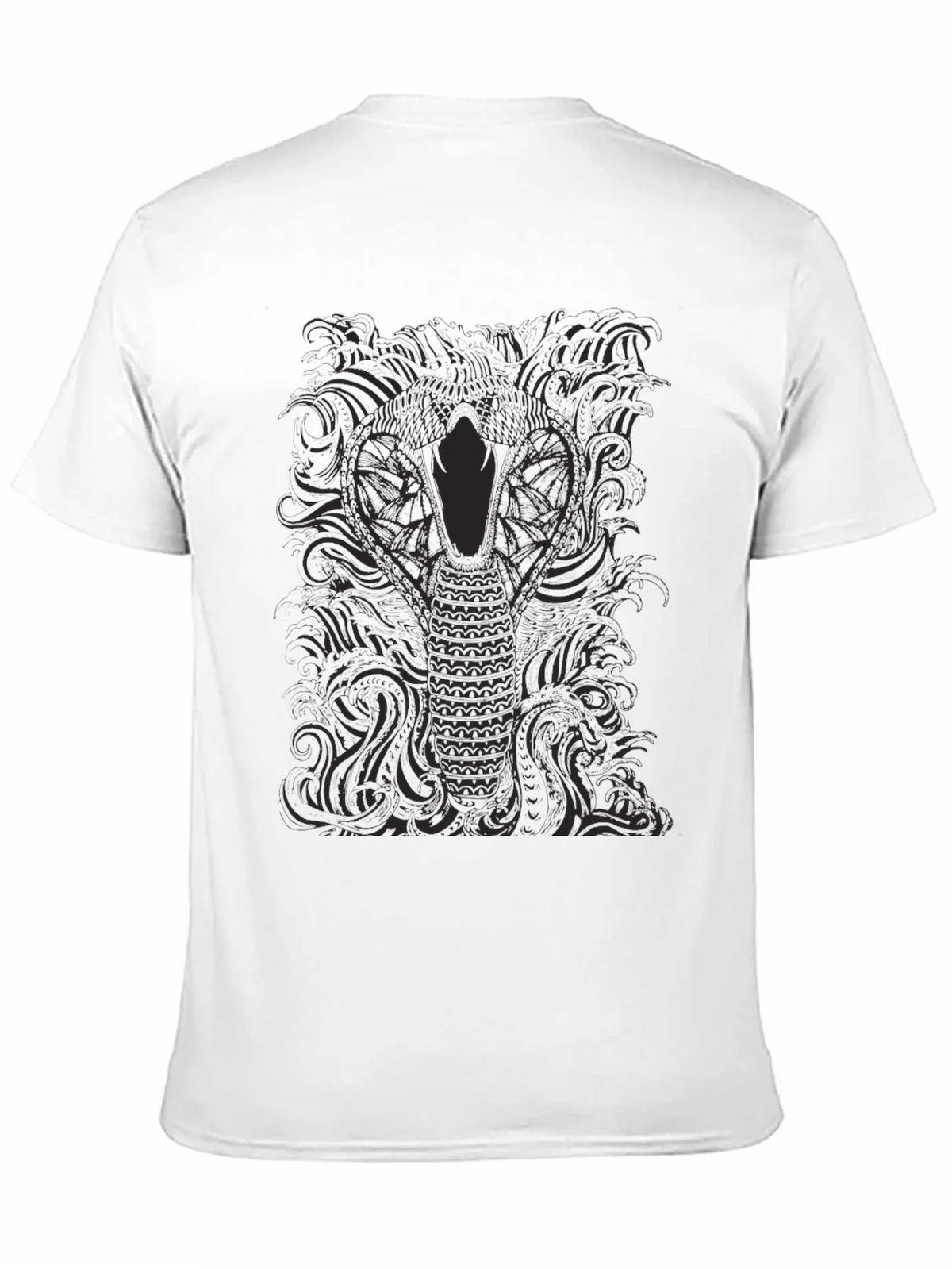 Mens Black Cobra Graphic Tee - Stylish Snake Design product image 8
