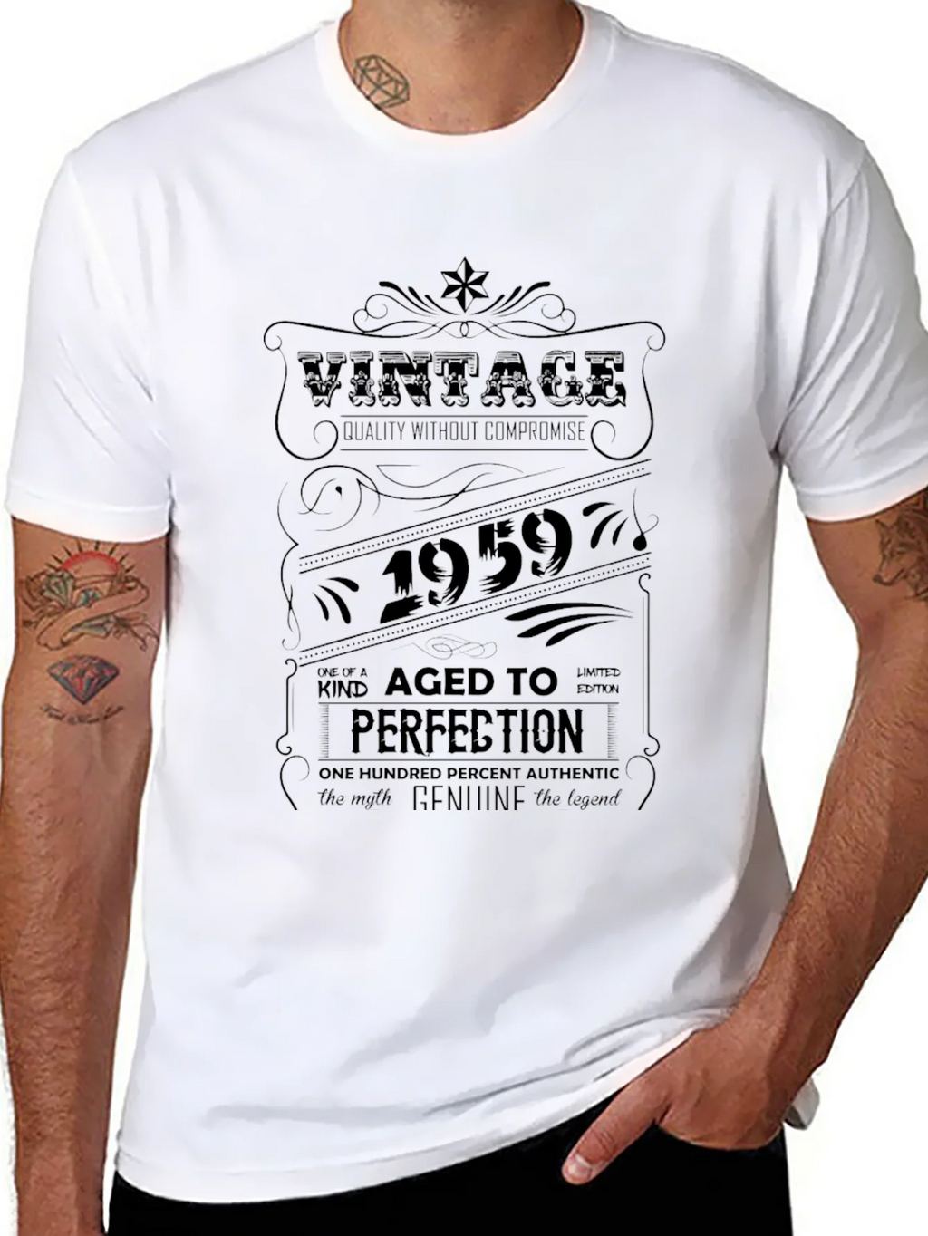 Vintage 1959 Aged to Perfection T-Shirt product image 5