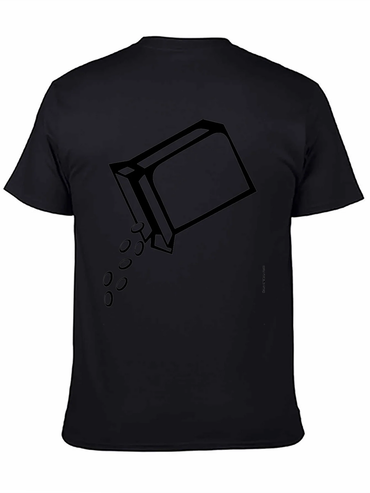 Black T-Shirt with Graphic Box Design product image 4