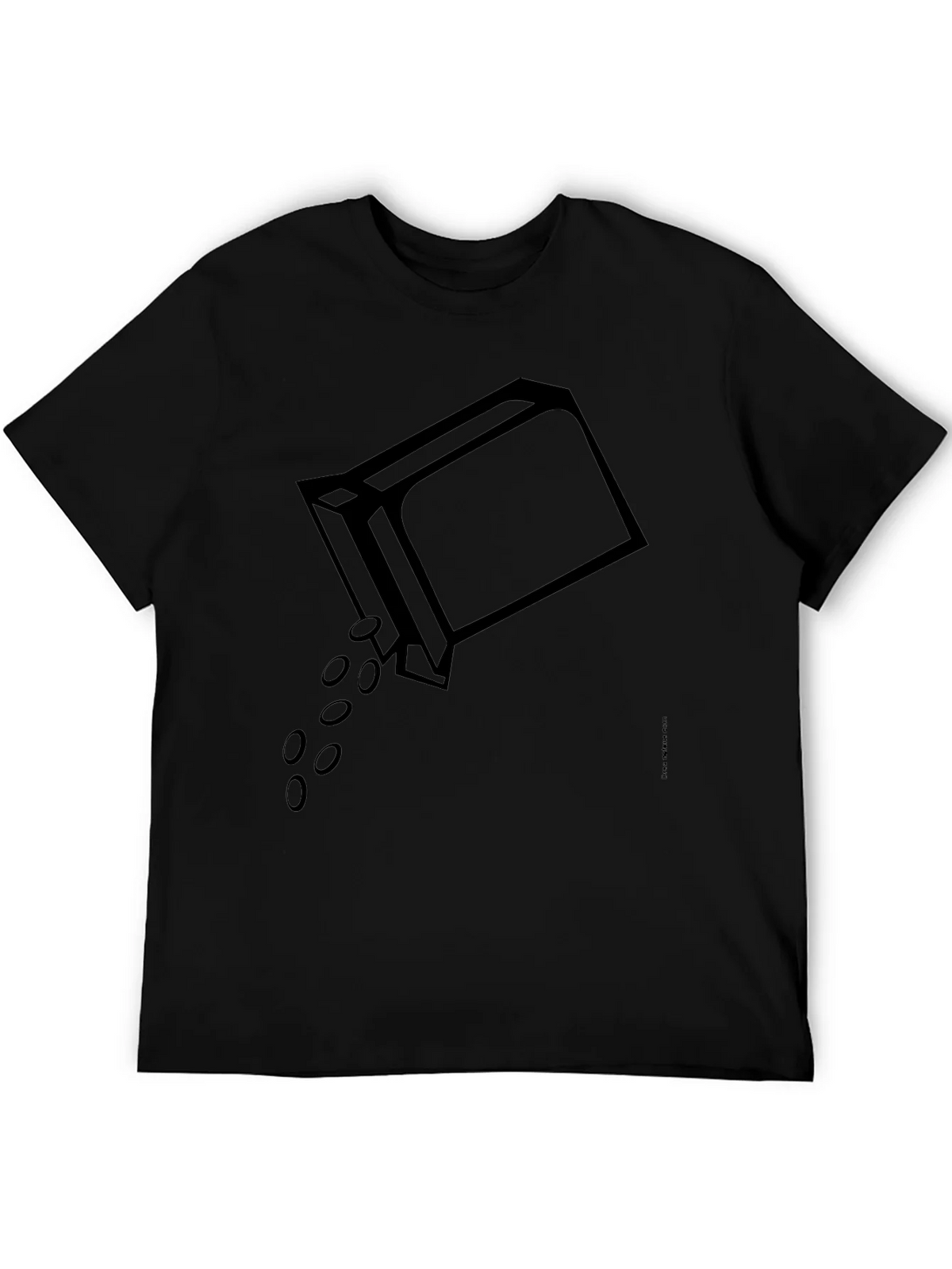 Black T-Shirt with Graphic Box Design product image 5