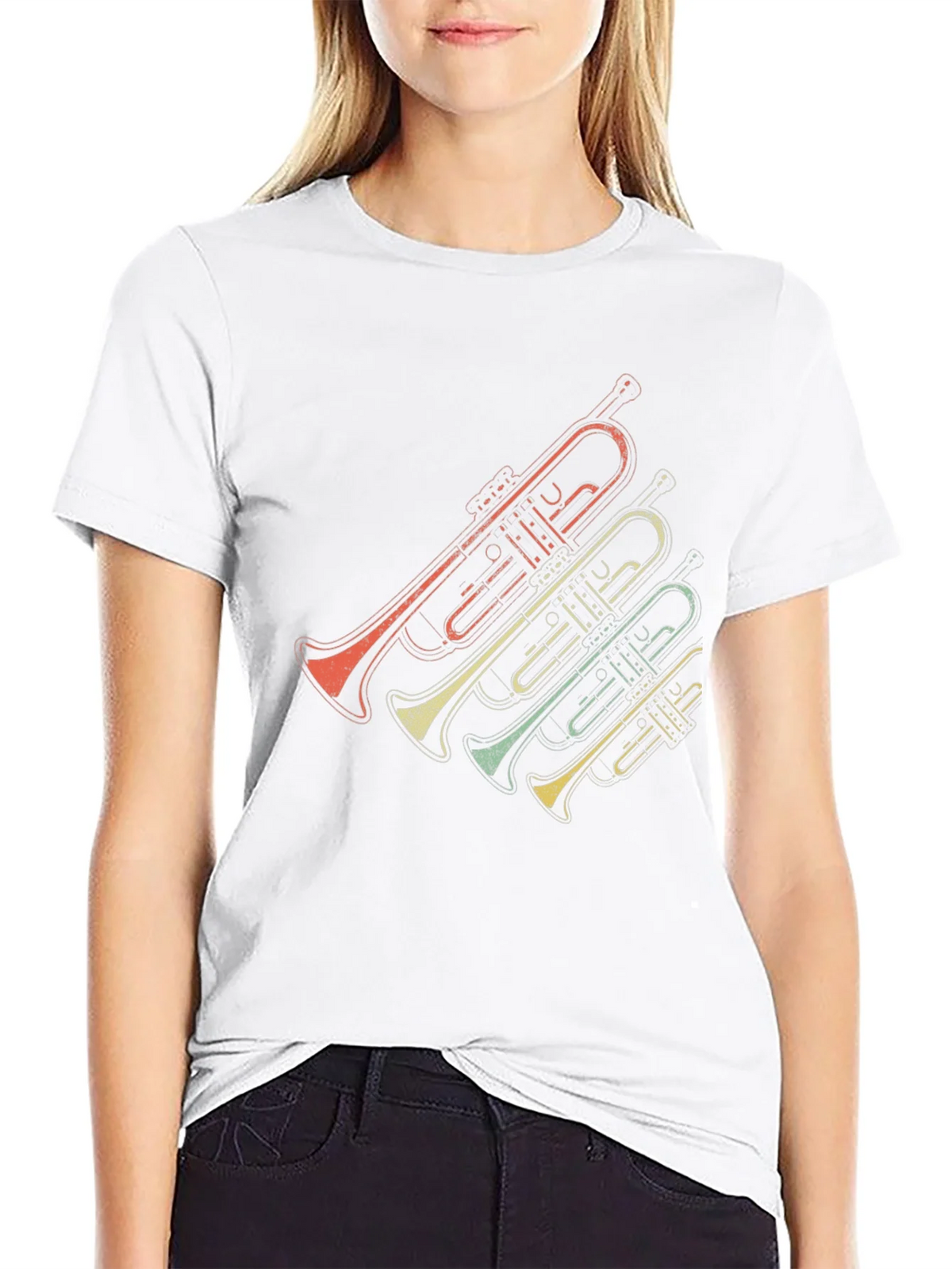 Vintage Trumpet Graphic Tee - Retro Music Lover Shirt product image 5